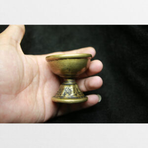 Ly đồng đốt đèn bơ cổ antique từ Tibet