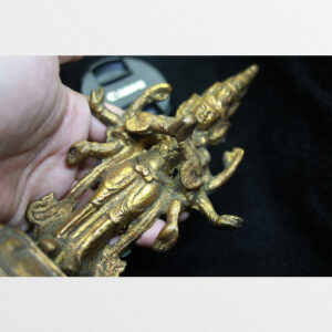 Tôn tượng ngài Quán Âm Thập Nhất Diện antique lớp vàng