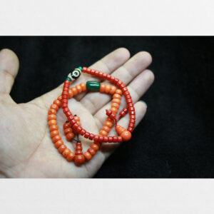 Vòng tay lưu li đỏ và cam chất đẹp mix dzi