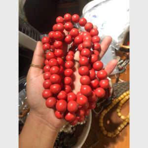 Chuỗi lưu li đỏ chất đặc hạt Shrepa cỡ lớn