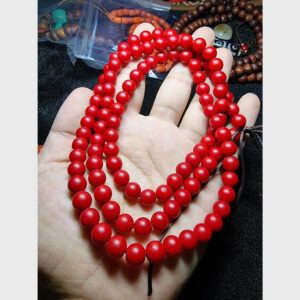 Chuỗi lưu li đỏ hạt già màu đỏ mận chín đẹp