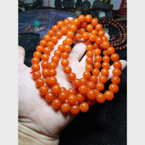 Chuỗi mã não cam chất đẹp tuyển chọn từ Tibet size hạt 12mm