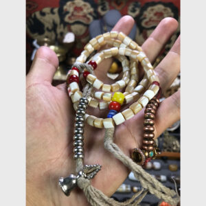 Dây hạt mai rùa cổ từ Tibet đính 2 túc số cổ