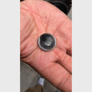 Dzi bead mắt dê lukmi đen từ Lhasa