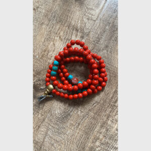 Chuỗi lưu li đỏ chất già size lớn