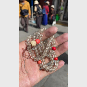 Chuỗi lưu li Tibet từ Lhasa màu thủy tinh đục