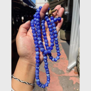 Chuỗi mã não xanh tím than tuyết size lớn màu hiếm gặp