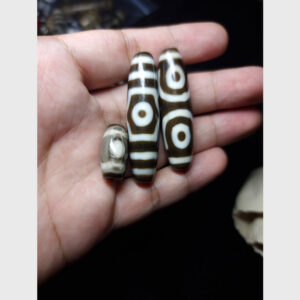 Dzi bead 3 mắt hàng đẹp 3 viên tuyển chọn