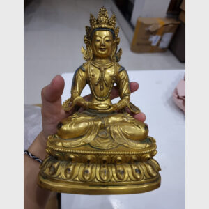 Khách đã thỉnh: tượng cổ mạ vàng ngài A Di Đà