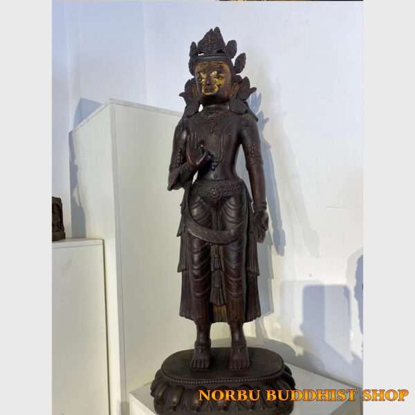 Order Tibet: tượng cổ ngài Quán Âm thế đứng bằng đồng
