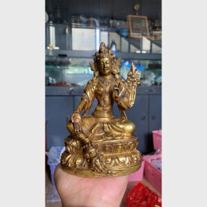 Order: Tượng cổ ngài Tara xanh mạ vàng