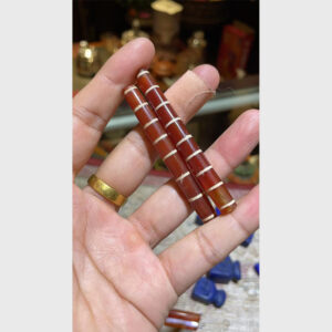 Chong dzi Tây Á chất Carnelian nhiều sọc