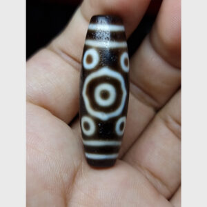 Dzi bead A+ 13 mắt mini thân ngọc già