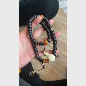 Chuỗi gỗ tử đàn cổ mix hạt Guru đẹp