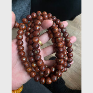 Chuỗi hạt bồ đề mắt Phật 11mm hiếm đính chữ vạn