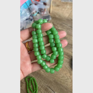 Chuỗi lưu li xanh 4 dây chất đẹp màu xanh lá cây và da trời