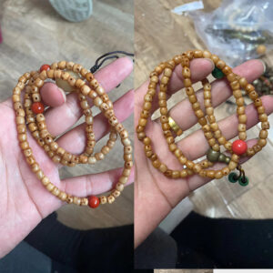 Chuỗi xương yak hình sọ 2 sợi chất đẹp size nhỏ