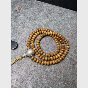 Chuỗi bồ đề tinh nguyệt cổ mix hạt Guru bằng bạc Tạng 100 năm siêu hiếm