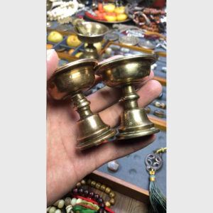 Cặp ly đồng cổ đốt đèn bơ 100 năm cực phẩm