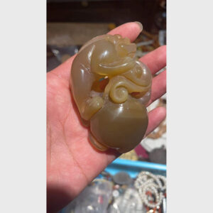 Mặt mã não khắc hình sư tử