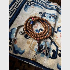 Chuỗi hạt bồ đề tinh nguyệt già mix túc số mã não hạt men