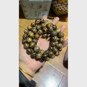 Chuỗi hạt pumtek tuyển chọn màu vàng chuối size lớn