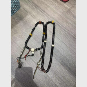 Chuỗi hạt tử đàn cổ hạt dẹt sưu tầm 2 dây