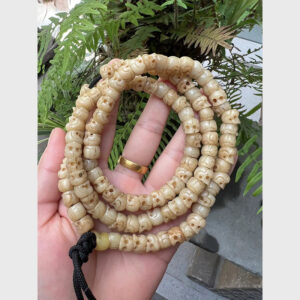 Chuỗi xương yak khắc sọ chất rất đẹp hiếm gặp