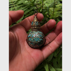 Hạt guru đính đá lam ngọc size lớn