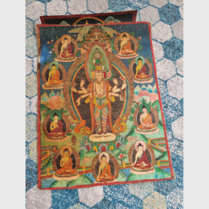 Thangka cổ ngài Thập Nhất Diện Quán Âm