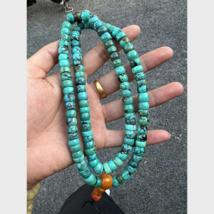 Chuôi lam ngọc thiên nhiên cắt khúc 108 hạt đa size