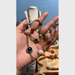 Dây mix dzi mã não mắt dê Tây á tổng hợp