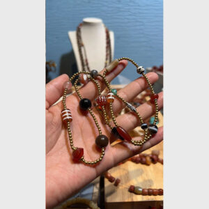 Dây mix tổng hợp hạt bead mã não dzi