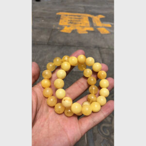 Vòng tay hổ phách viên tròn từ Lhasa