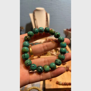 Vòng tay lam ngọc thiên nhiên 12mm turquoise đẹp