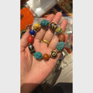 Vòng tay mix dzi nam hồng lam ngọc lapis cao cấp